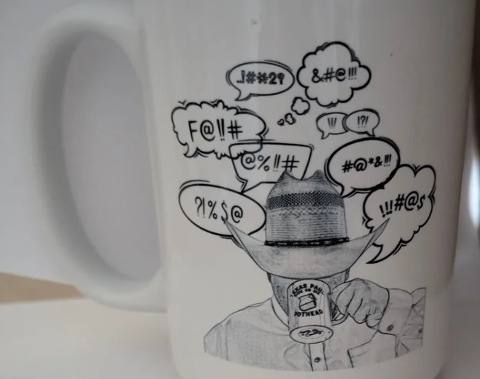 TEXAS PAUL swear jar mug