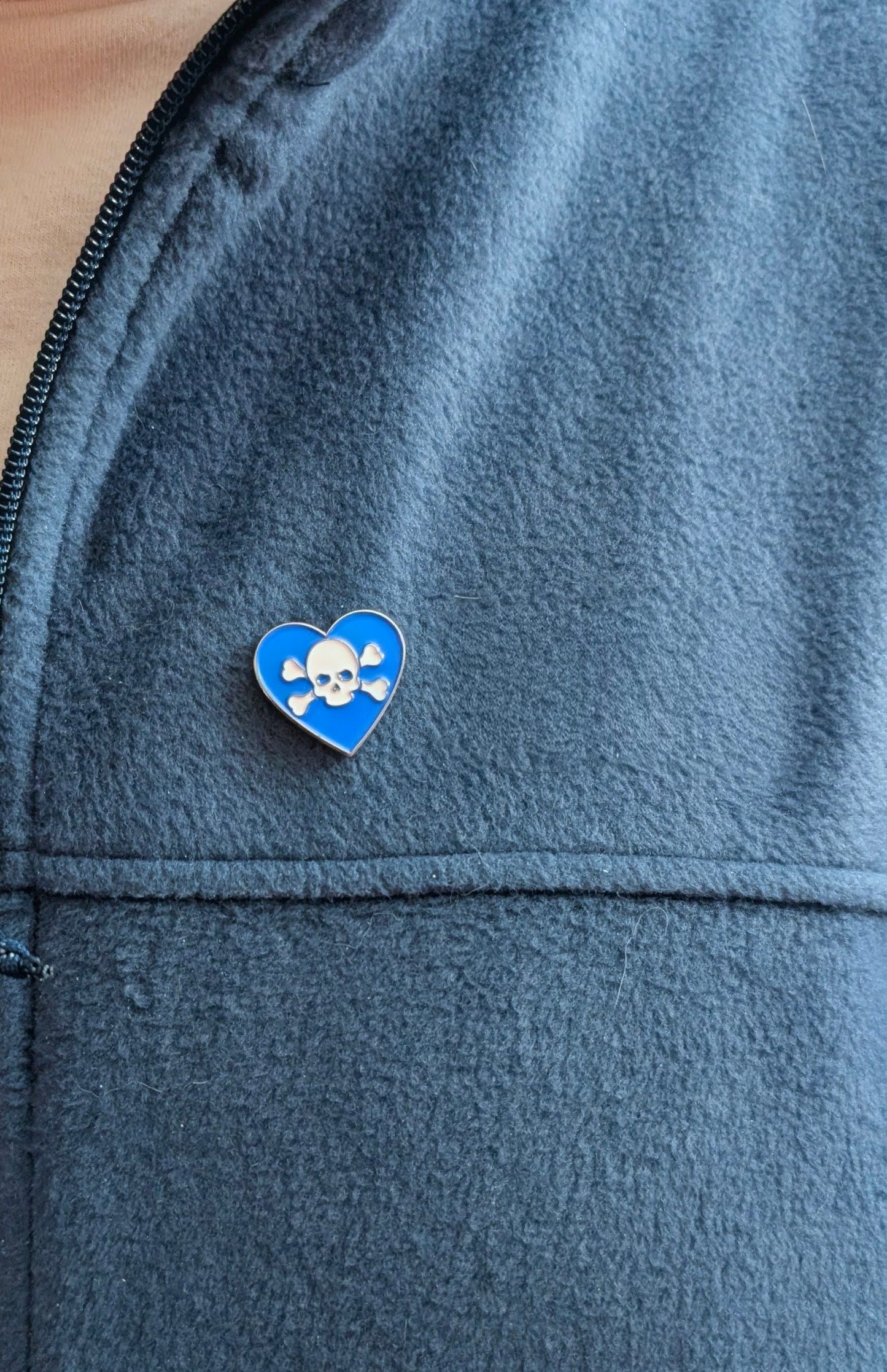 Heart and Skull; Ride or Die Dem (RODD) lapel pin