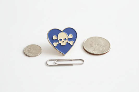 LAPEL PIN  -- Heart and Skull; Ride or Die Dem (RODD) LAPEL PIN