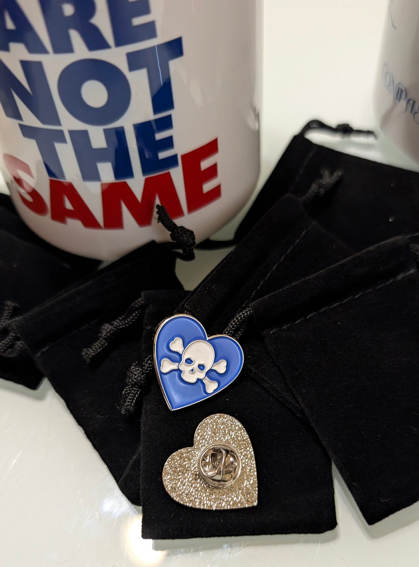 Heart and Skull; Ride or Die Dem (RODD) lapel pin